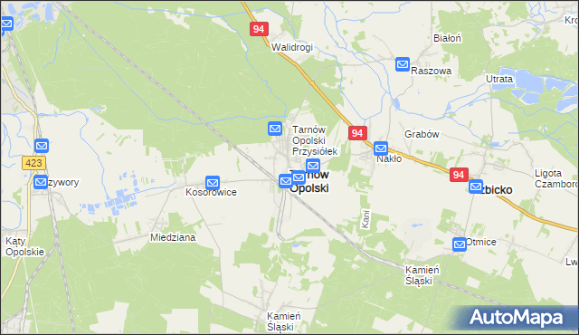 mapa Tarnów Opolski, Tarnów Opolski na mapie Targeo