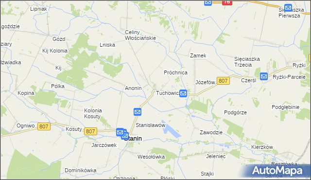 mapa Tuchowicz, Tuchowicz na mapie Targeo