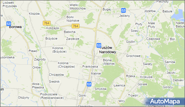 mapa Tuszów Mały, Tuszów Mały na mapie Targeo