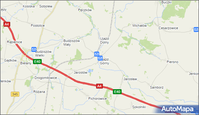 mapa Ujazd Górny, Ujazd Górny na mapie Targeo