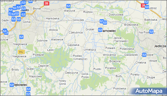 mapa Umieszcz, Umieszcz na mapie Targeo