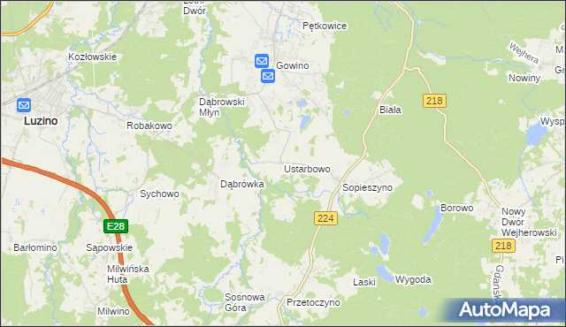 mapa Ustarbowo, Ustarbowo na mapie Targeo