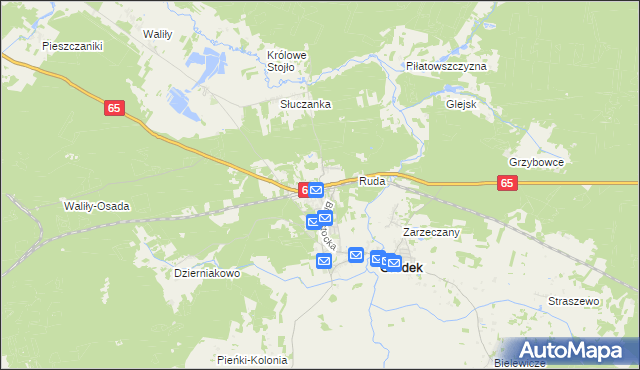 mapa Waliły-Stacja, Waliły-Stacja na mapie Targeo