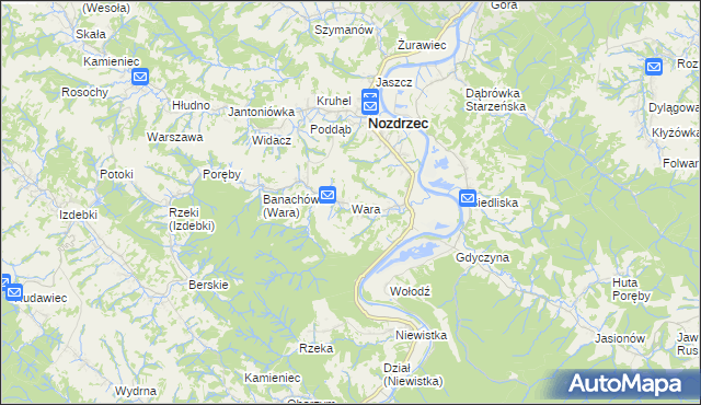 mapa Wara, Wara na mapie Targeo