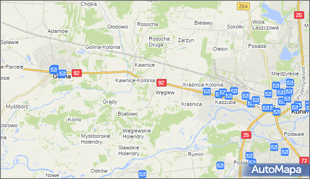 mapa Węglew, Węglew na mapie Targeo