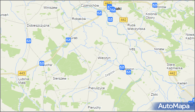 mapa Wieczyn, Wieczyn na mapie Targeo