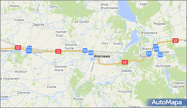 mapa Wieniawa, Wieniawa na mapie Targeo