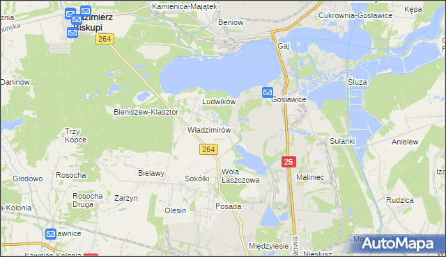 mapa Wieruszew, Wieruszew na mapie Targeo