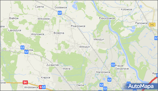 mapa Wilkszyn, Wilkszyn na mapie Targeo