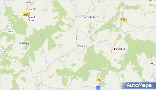 mapa Witków gmina Szprotawa, Witków gmina Szprotawa na mapie Targeo