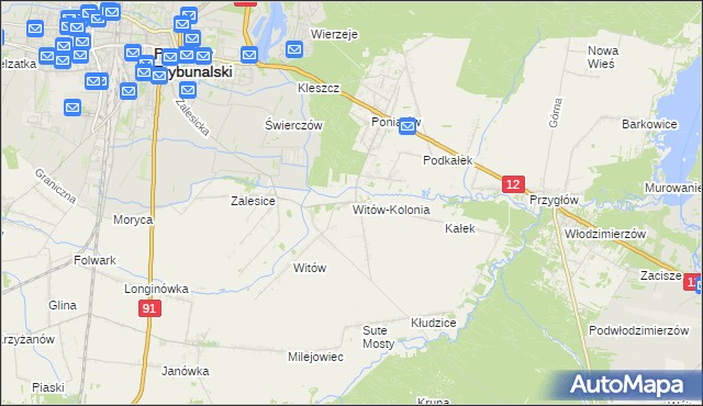 mapa Witów-Kolonia, Witów-Kolonia na mapie Targeo