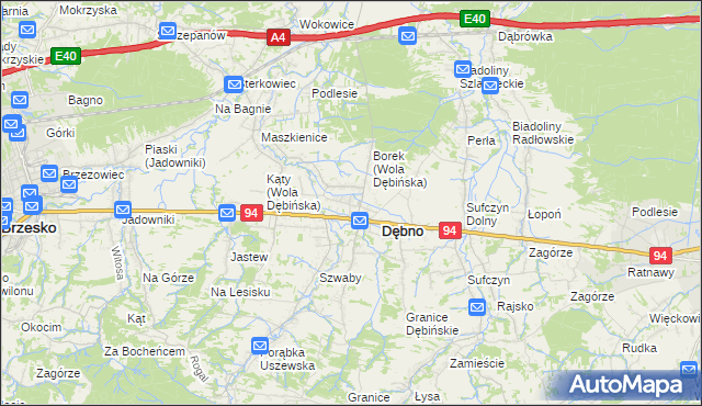 mapa Wola Dębińska, Wola Dębińska na mapie Targeo