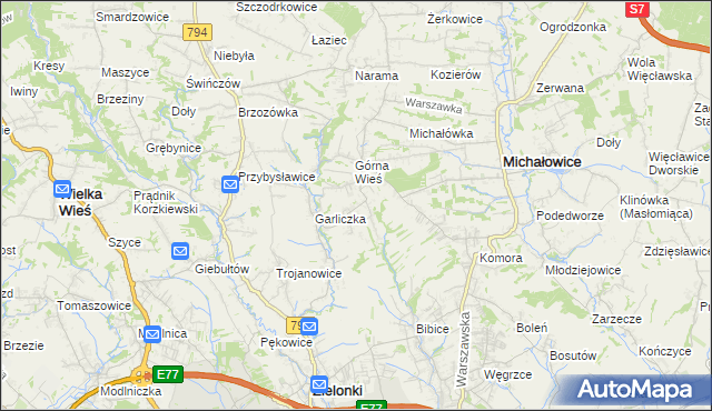 mapa Wola Zachariaszowska, Wola Zachariaszowska na mapie Targeo