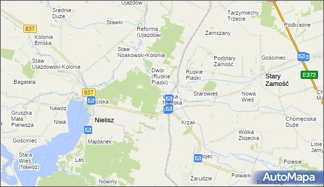 mapa Wólka Nieliska, Wólka Nieliska na mapie Targeo