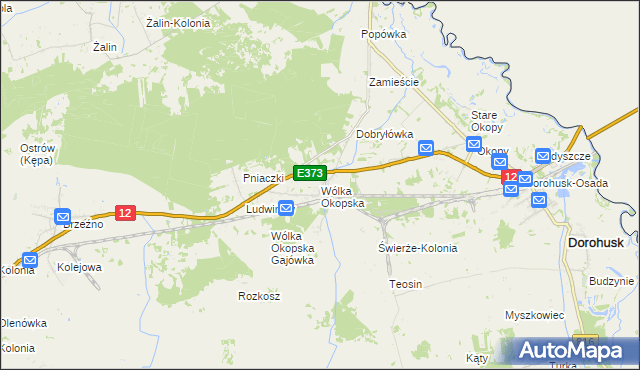 mapa Wólka Okopska, Wólka Okopska na mapie Targeo