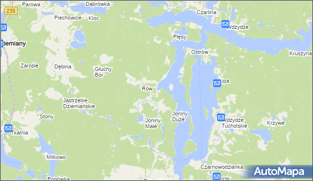 mapa Wygoda gmina Karsin, Wygoda gmina Karsin na mapie Targeo