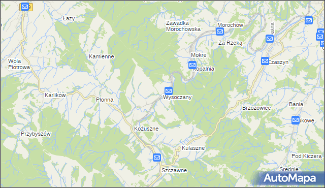 mapa Wysoczany, Wysoczany na mapie Targeo