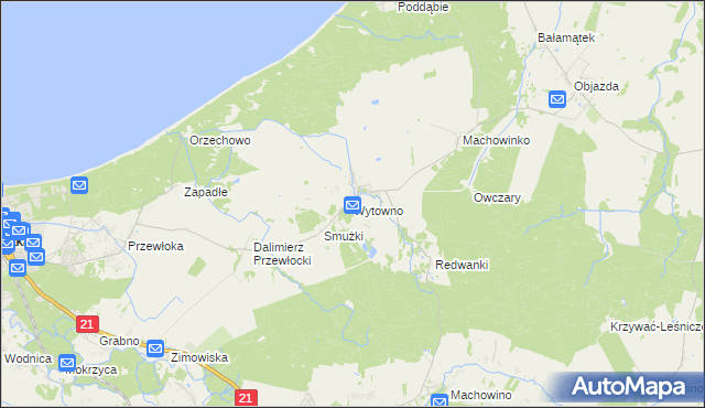 mapa Wytowno, Wytowno na mapie Targeo