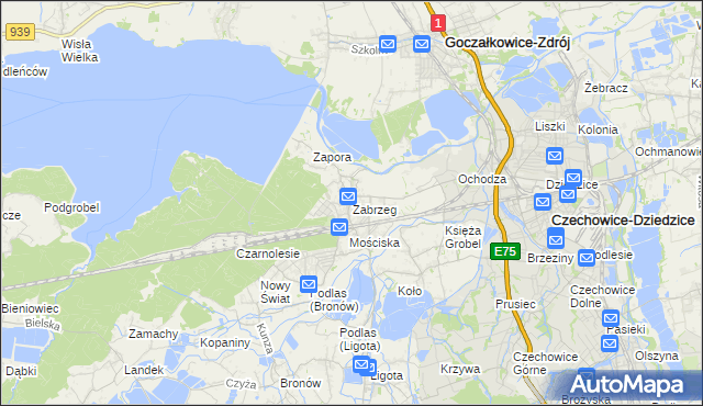 mapa Zabrzeg, Zabrzeg na mapie Targeo