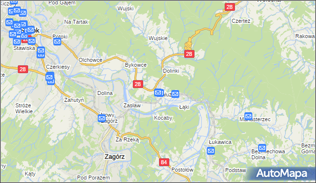mapa Załuż, Załuż na mapie Targeo