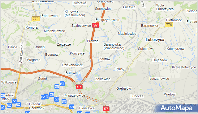 mapa Zastów, Zastów na mapie Targeo