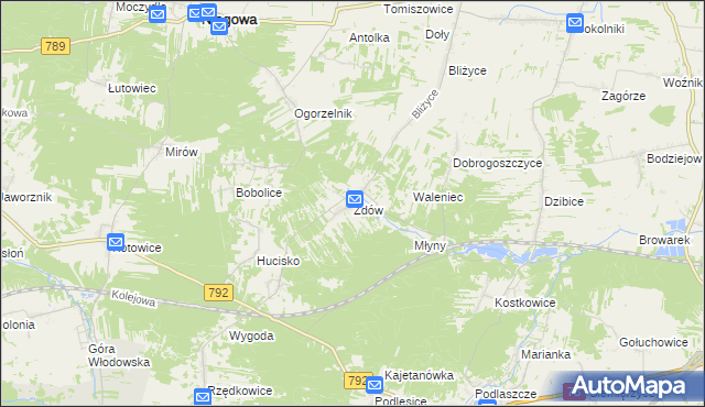 mapa Zdów, Zdów na mapie Targeo