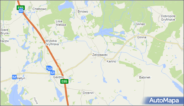 mapa Żelisławiec, Żelisławiec na mapie Targeo