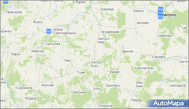 mapa Zimnowoda gmina Kałuszyn, Zimnowoda gmina Kałuszyn na mapie Targeo