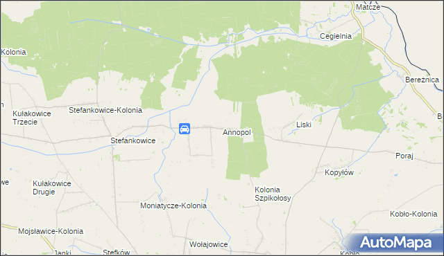 mapa Annopol gmina Hrubieszów, Annopol gmina Hrubieszów na mapie Targeo