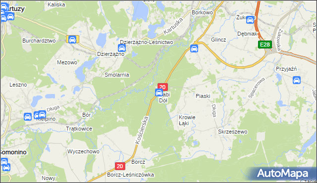 mapa Babi Dół, Babi Dół na mapie Targeo
