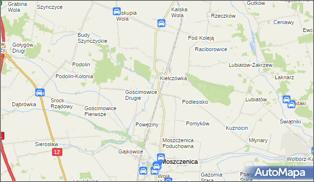 mapa Baby gmina Moszczenica, Baby gmina Moszczenica na mapie Targeo