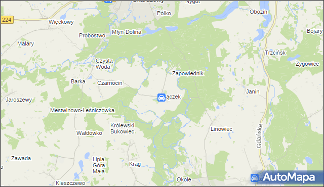 mapa Bączek, Bączek na mapie Targeo