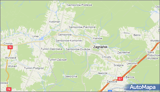 mapa Bartków gmina Zagnańsk, Bartków gmina Zagnańsk na mapie Targeo