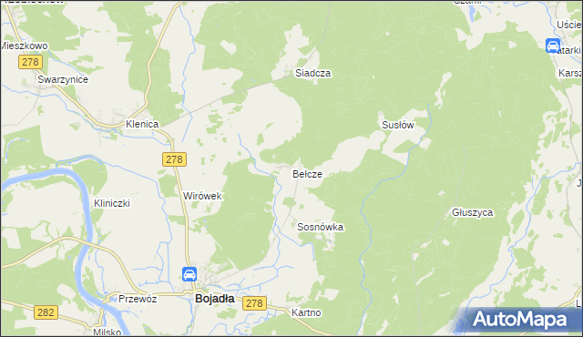 mapa Bełcze, Bełcze na mapie Targeo