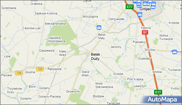mapa Belsk Duży, Belsk Duży na mapie Targeo