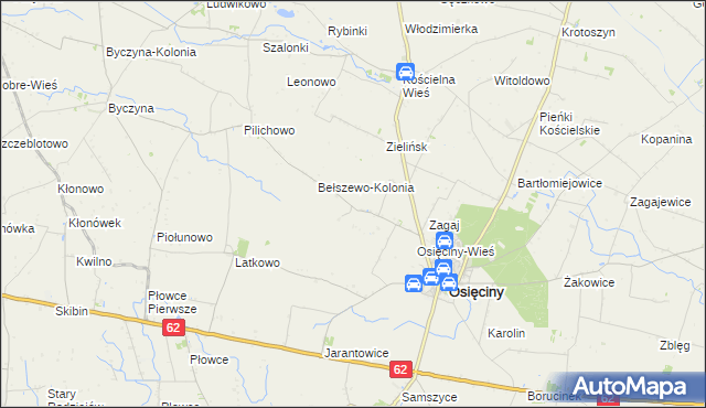 mapa Bełszewo, Bełszewo na mapie Targeo