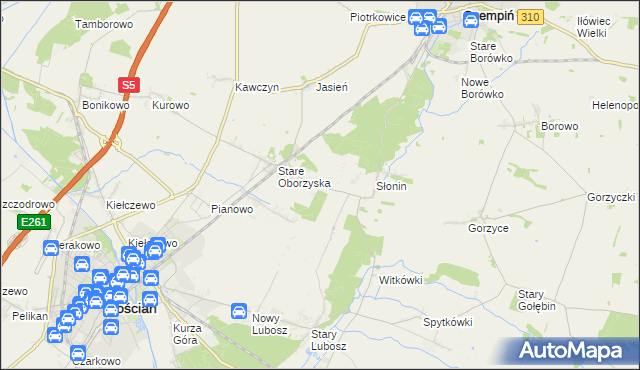 mapa Betkowo, Betkowo na mapie Targeo
