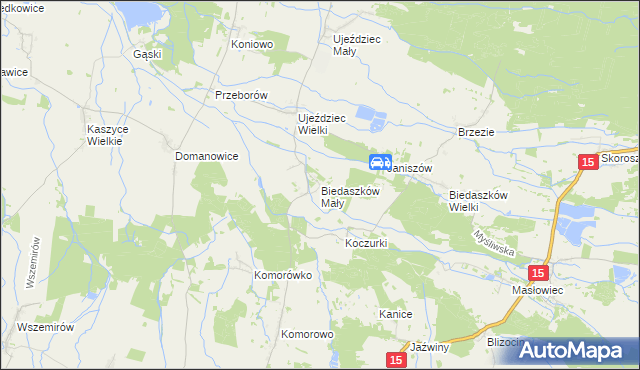 mapa Biedaszków Mały, Biedaszków Mały na mapie Targeo