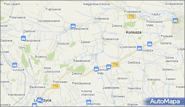 mapa Biórków Wielki, Biórków Wielki na mapie Targeo