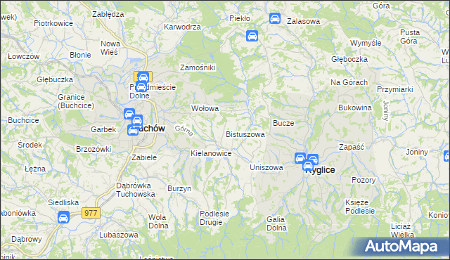 mapa Bistuszowa, Bistuszowa na mapie Targeo