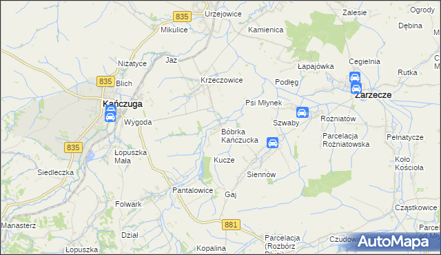 mapa Bóbrka Kańczucka, Bóbrka Kańczucka na mapie Targeo