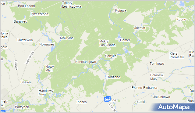 mapa Bobrowisko gmina Golub-Dobrzyń, Bobrowisko gmina Golub-Dobrzyń na mapie Targeo