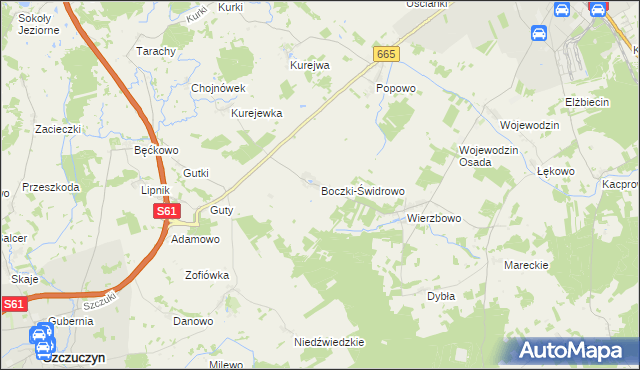 mapa Boczki-Świdrowo, Boczki-Świdrowo na mapie Targeo