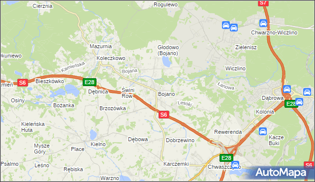 mapa Bojano, Bojano na mapie Targeo