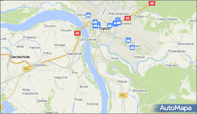mapa Borowa gmina Puławy, Borowa gmina Puławy na mapie Targeo