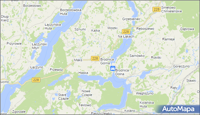 mapa Brodnica Górna, Brodnica Górna na mapie Targeo