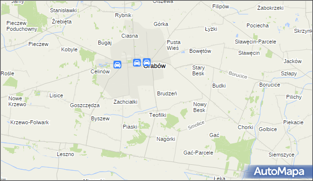 mapa Brudzeń, Brudzeń na mapie Targeo