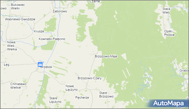 mapa Brzozowo-Maje, Brzozowo-Maje na mapie Targeo