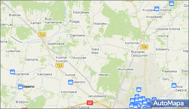 mapa Brzustówek, Brzustówek na mapie Targeo
