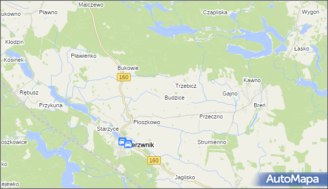 mapa Budzice, Budzice na mapie Targeo